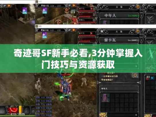 奇迹哥SF新手必看,3分钟掌握入门技巧与资源获取