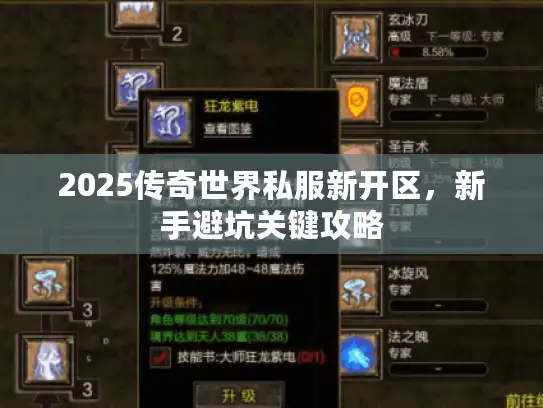 2025传奇世界私服新开区，新手避坑关键攻略