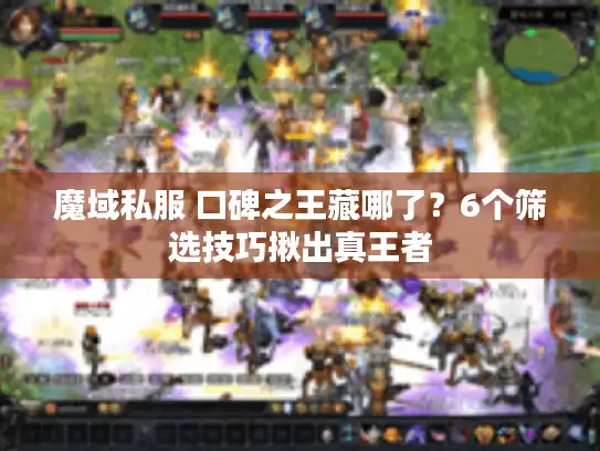 魔域私服 口碑之王藏哪了？6个筛选技巧揪出真王者