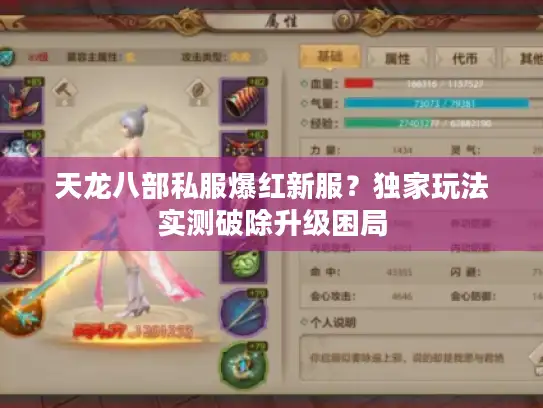 天龙八部私服爆红新服？独家玩法实测破除升级困局