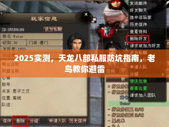 2025实测，天龙八部私服防坑指南，老鸟教你避雷