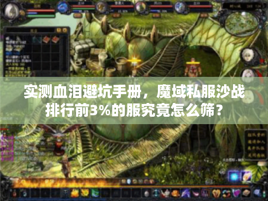 实测血泪避坑手册,魔域私服沙战排行前3%的服究竟怎么筛? 实测血泪避坑手册,魔域私服沙战排行前3%的服究竟怎么筛?