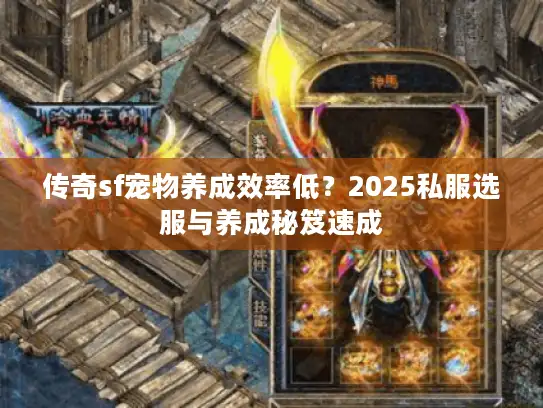 传奇sf宠物养成效率低?2025私服选服与养成秘笈速成 传奇sf宠物养成效率低?2025私服选服与养成秘笈速成