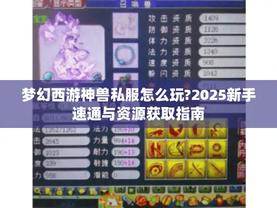 梦幻西游神兽私服怎么玩?2025新手速通与资源获取指南