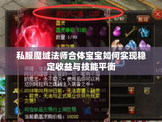 私服魔域法师合体宝宝如何实现稳定收益与技能平衡 私服魔域法师合体宝宝如何实现稳定收益与技能平衡
