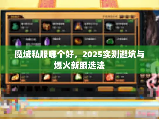 魔域私服哪个好，2025实测避坑与爆火新服选法