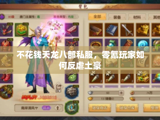 不花钱天龙八部私服，零氪玩家如何反虐土豪