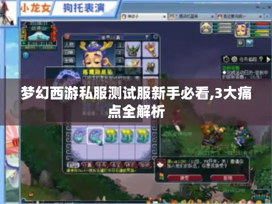 梦幻西游私服测试服新手必看,3大痛点全解析