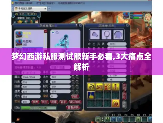 梦幻西游私服测试服新手必看,3大痛点全解析