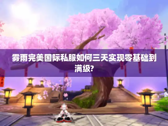 雾雨完美国际私服如何三天实现零基础到满级?