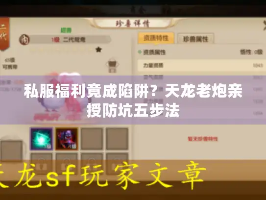 私服福利竟成陷阱？天龙老炮亲授防坑五步法