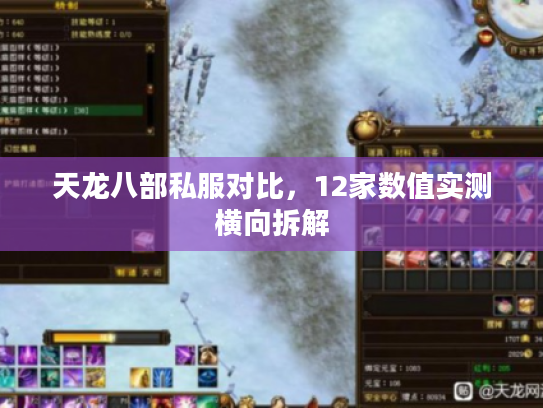 天龙八部私服对比，12家数值实测横向拆解
