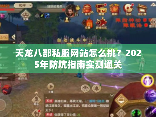天龙八部私服网站怎么挑？2025年防坑指南实测通关