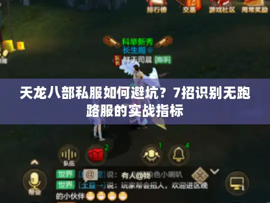 天龙八部私服如何避坑？7招识别无跑路服的实战指标