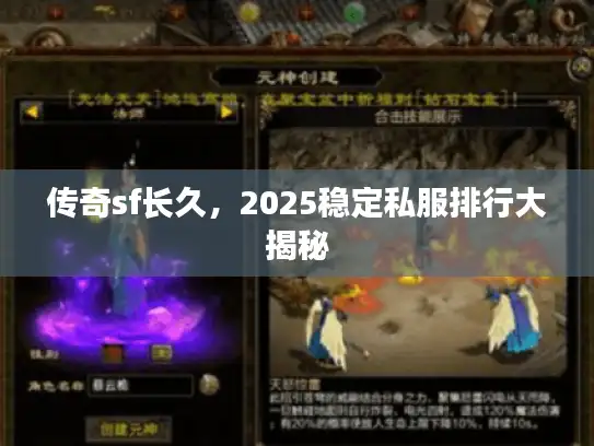 传奇sf长久，2025稳定私服排行大揭秘
