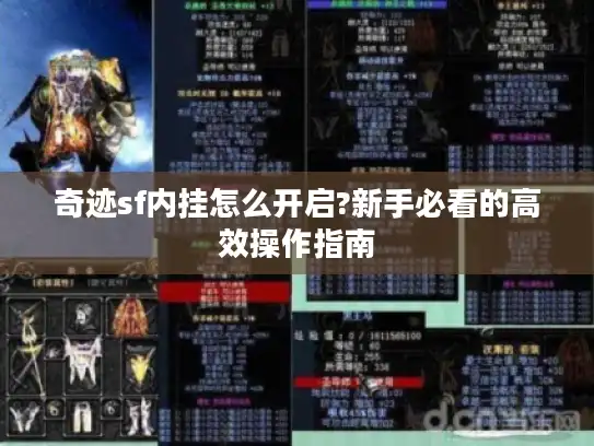 奇迹sf内挂怎么开启?新手必看的高效操作指南