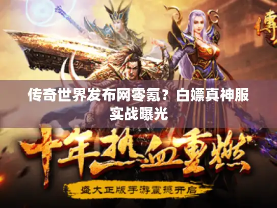 传奇世界发布网零氪？白嫖真神服实战曝光