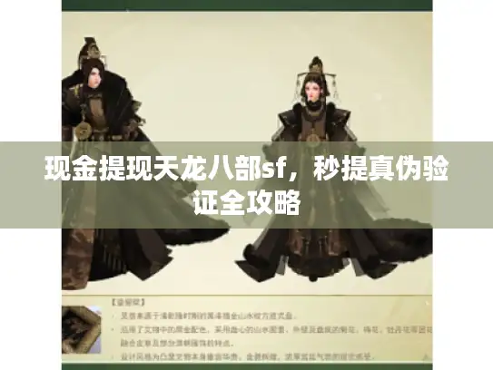 现金提现天龙八部sf，秒提真伪验证全攻略