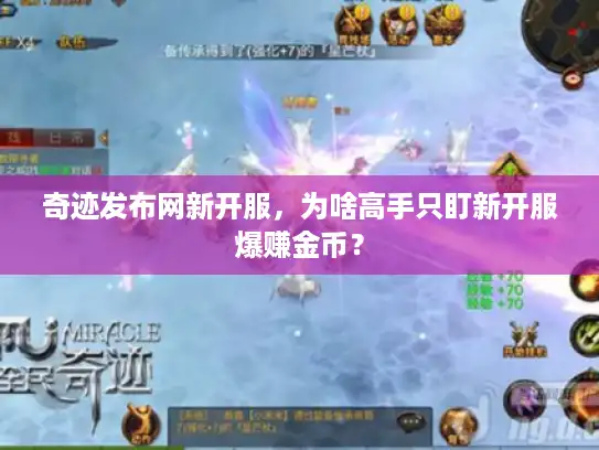 奇迹发布网新开服，为啥高手只盯新开服爆赚金币？