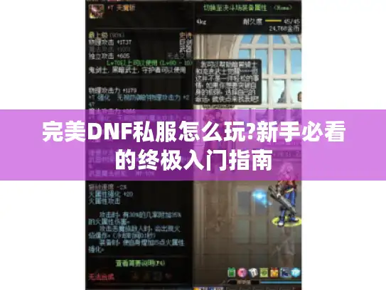 完美DNF私服怎么玩?新手必看的终极入门指南