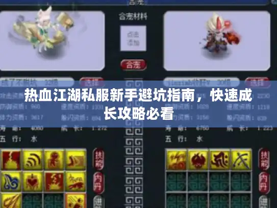 热血江湖私服新手避坑指南，快速成长攻略必看