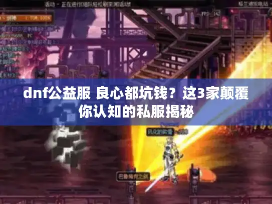 dnf公益服 良心都坑钱?这3家颠覆你认知的私服揭秘 dnf公益服 良心都坑钱?这3家颠覆你认知的私服揭秘