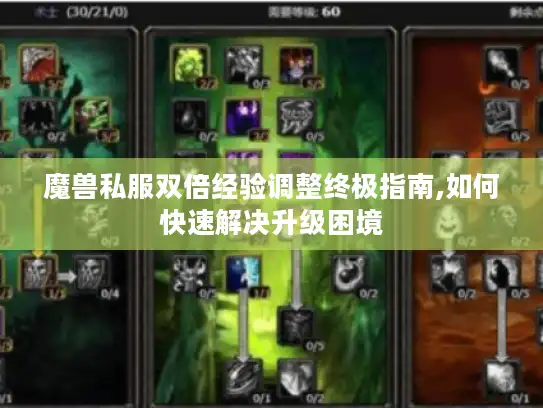 魔兽私服双倍经验调整终极指南,如何快速解决升级困境 魔兽私服双倍经验调整终极指南,如何快速解决升级困境