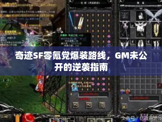 奇迹SF零氪党爆装路线，GM未公开的逆袭指南