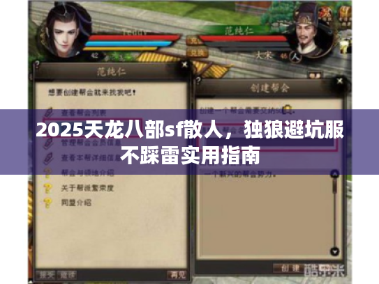 2025天龙八部sf散人，独狼避坑服不踩雷实用指南
