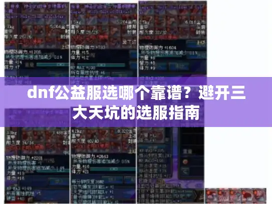 dnf公益服选哪个靠谱？避开三大天坑的选服指南