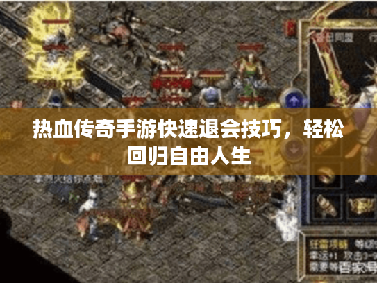 热血传奇手游快速退会技巧，轻松回归自由人生