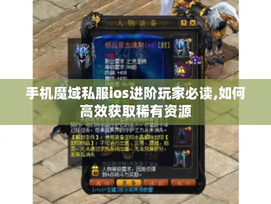 手机魔域私服ios进阶玩家必读,如何高效获取稀有资源