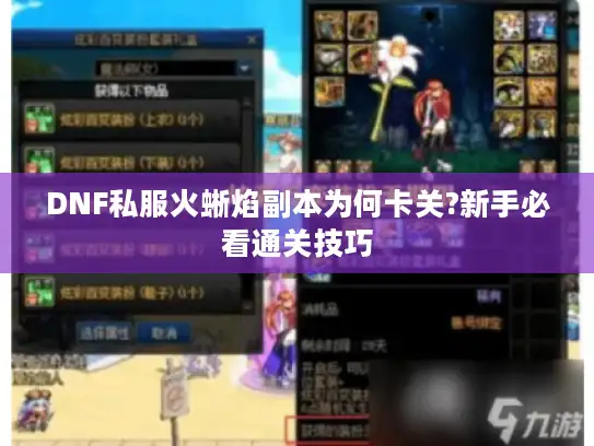 DNF私服火蜥焰副本为何卡关?新手必看通关技巧