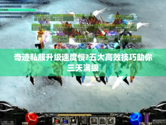 奇迹私服升级速度慢?五大高效技巧助你三天满级 奇迹私服升级速度慢?五大高效技巧助你三天满级