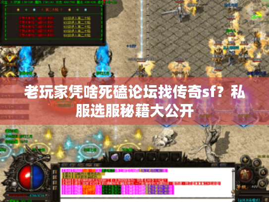老玩家凭啥死磕论坛找传奇sf?私服选服秘籍大公开 老玩家凭啥死磕论坛找传奇sf?私服选服秘籍大公开
