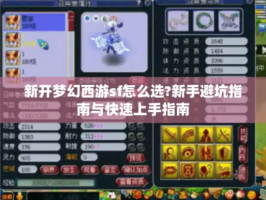 新开梦幻西游sf怎么选?新手避坑指南与快速上手指南
