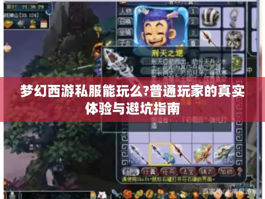 梦幻西游私服能玩么?普通玩家的真实体验与避坑指南