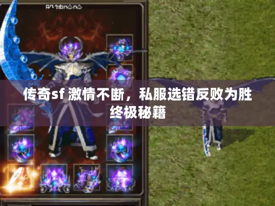 传奇sf 激情不断，私服选错反败为胜终极秘籍