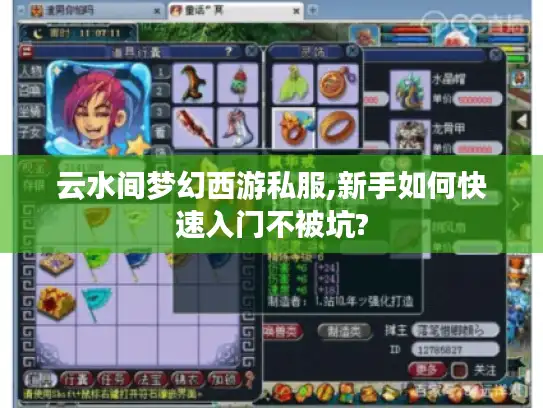 云水间梦幻西游私服,新手如何快速入门不被坑?