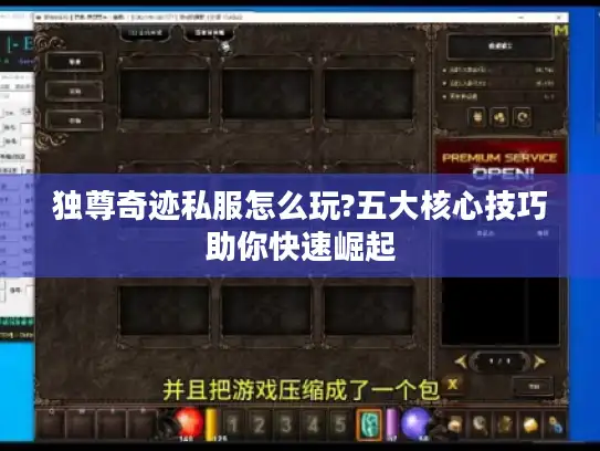 独尊奇迹私服怎么玩?五大核心技巧助你快速崛起 独尊奇迹私服怎么玩?五大核心技巧助你快速崛起