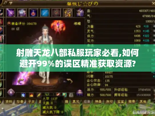 射雕天龙八部私服玩家必看,如何避开99%的误区精准获取资源? 射雕天龙八部私服玩家必看,如何避开99%的误区精准获取资源?