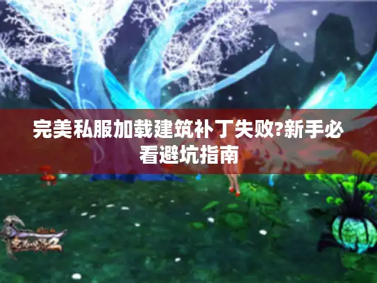 完美私服加载建筑补丁失败?新手必看避坑指南 完美私服加载建筑补丁失败?新手必看避坑指南