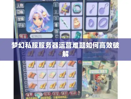 梦幻私服服务器运营难题如何高效破解