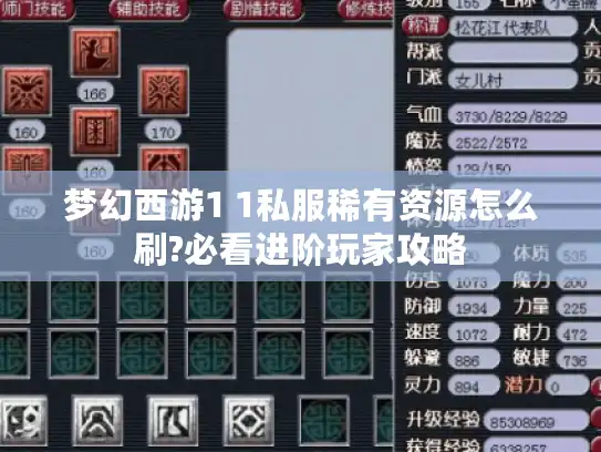 梦幻西游1 1私服稀有资源怎么刷?必看进阶玩家攻略