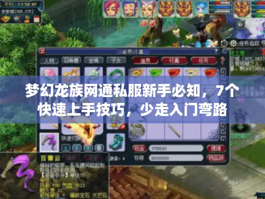梦幻龙族网通私服新手必知,7个快速上手技巧,少走入门弯路 梦幻龙族网通私服新手必知,7个快速上手技巧,少走入门弯路