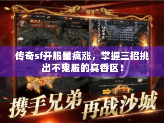 传奇sf开服量疯涨，掌握三招挑出不鬼服的真香区！