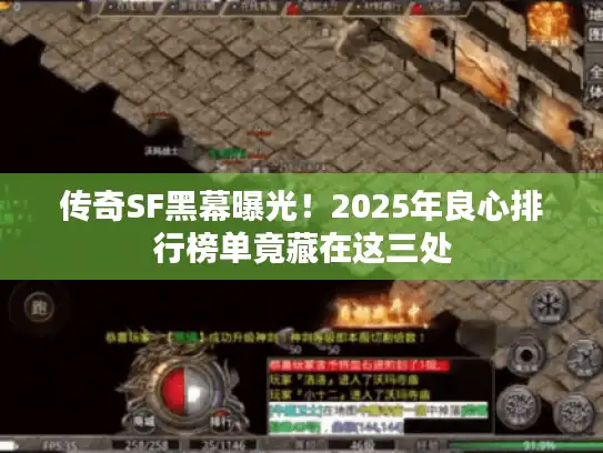 传奇SF黑幕曝光！2025年良心排行榜单竟藏在这三处