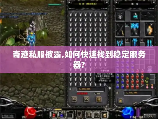 奇迹私服披露,如何快速找到稳定服务器?