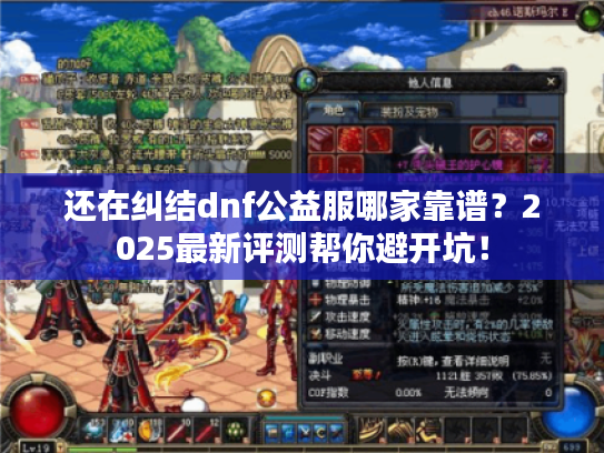 还在纠结dnf公益服哪家靠谱？2025最新评测帮你避开坑！