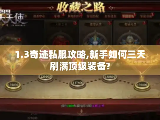 1.3奇迹私服攻略,新手如何三天刷满顶级装备?